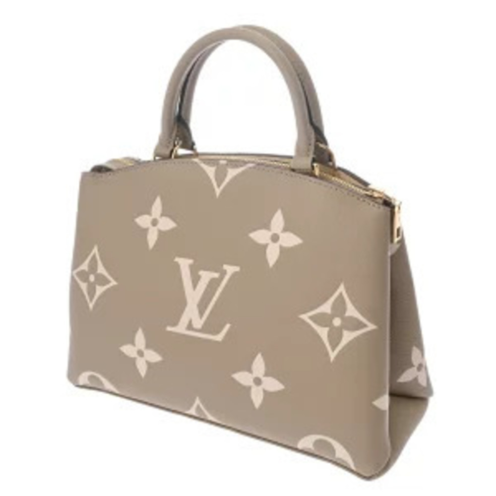 Louis Vuitton Handbag Palais Cream Monogram Empreinte Leather Tourterelle